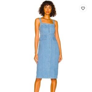 𝅺Lovers & Friends Kaia Denim Midi Dress NWT